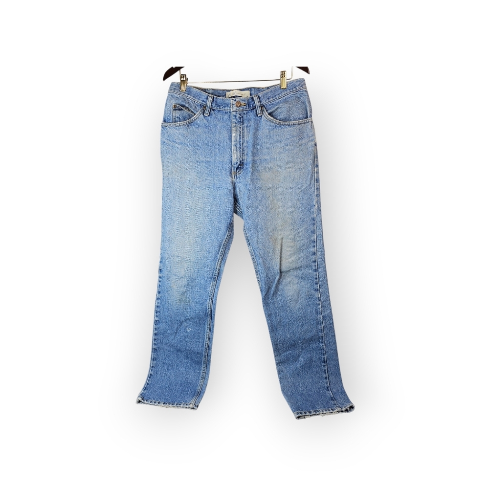 Vintage Lee Regular Fit Light Wash Jeans Mens 36x34 Straight Leg Denim - Picture 2 of 8
